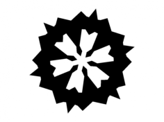 Snowflake Silhouette 3 DXF File, Free Vectors File