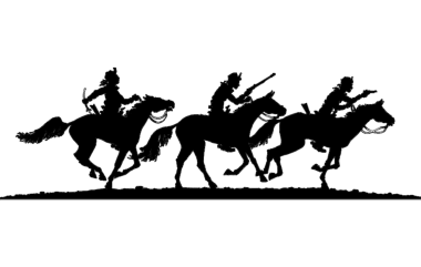 3 Outlaws On Horse DXF File, Free Vectors File