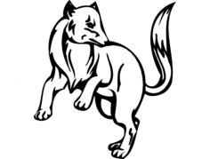 Animal Mascot Silhouette DXF File, Free Vectors File
