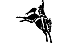 Rodeo Silhouette 4 DXF File, Free Vectors File