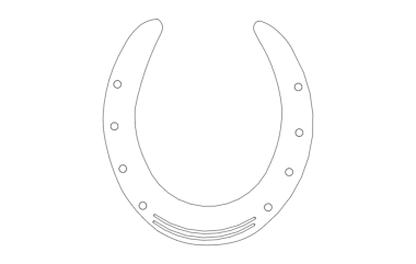 Horse Shoe DXF File, Free Vectors File