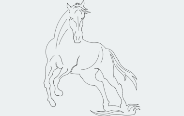 Horse DXF File, Free Vectors File