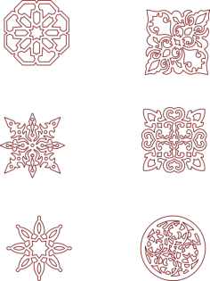 Moroccan Seamless Patterns DXF File, Free Vectors File