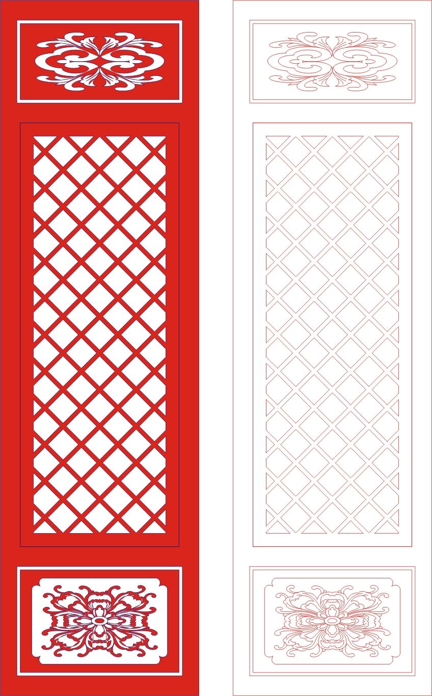 Seamless Panel Design B-047 CDR File Free Vectors