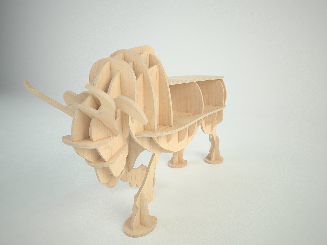 Bull New 3D Puzzle Free Vector Free Vectors