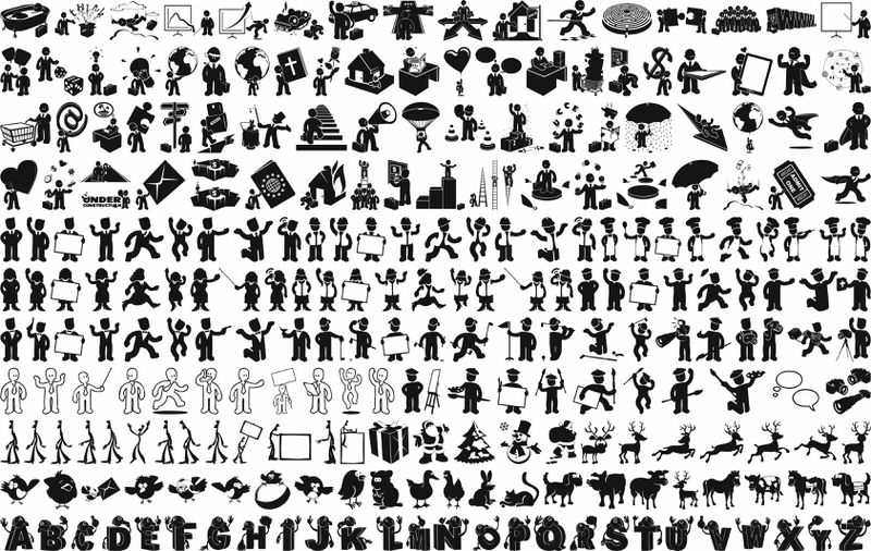 Large Collection Silhouettes Free Vector Free Vectors