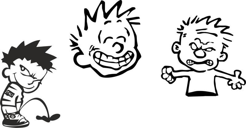 Calvin Sticker Free Vector Free Vectors