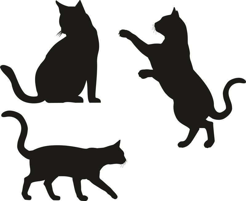 Cat Silhouette Free Vector Free Vectors