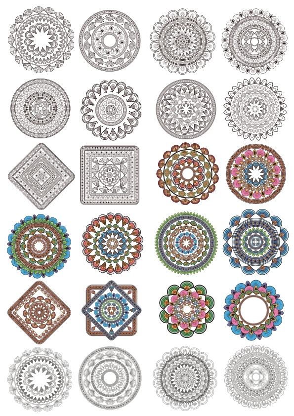 Ornament Set Free Vector Free Vectors