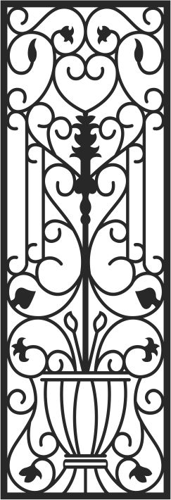 Faux Wrought Iron Pattern CDR File Free Vectors