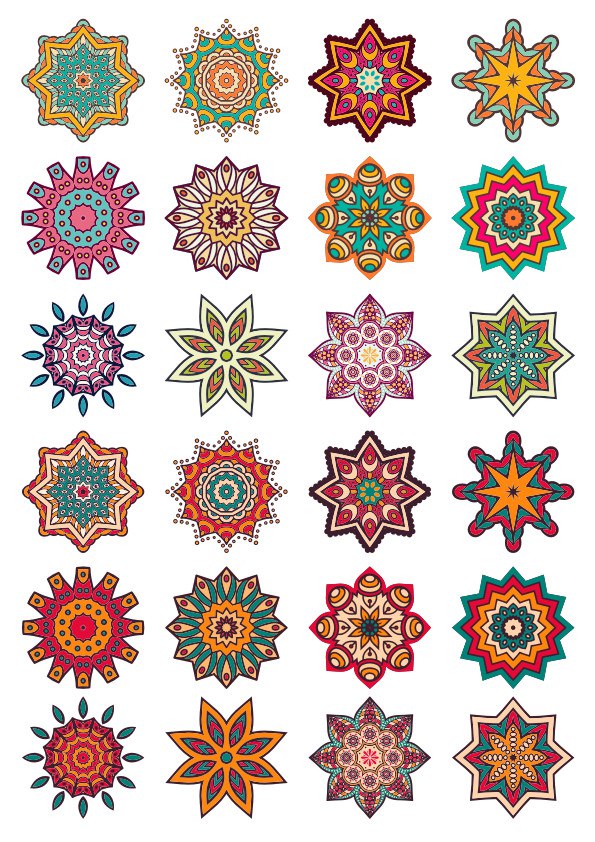 Ornament Vectors Set Free Vector Free Vectors