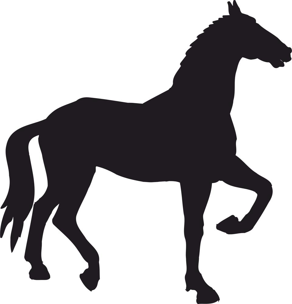 Decal Horse Walks Silhouette Free Vector Free Vectors