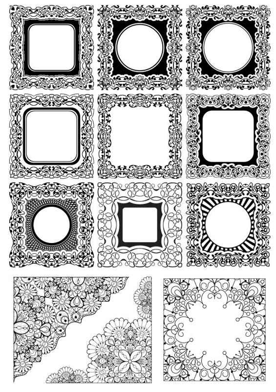 Square Frame Ornamental Free Vector Free Vectors