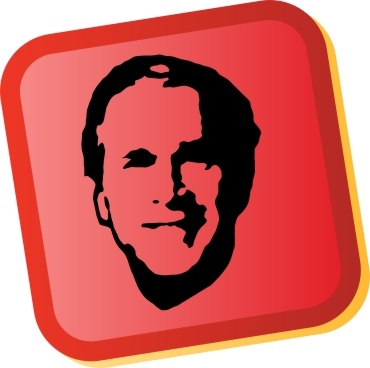 George W Bush Sticker Free Vector Free Vectors