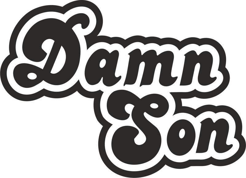 Damn Son Sticker Free Vector Free Vectors