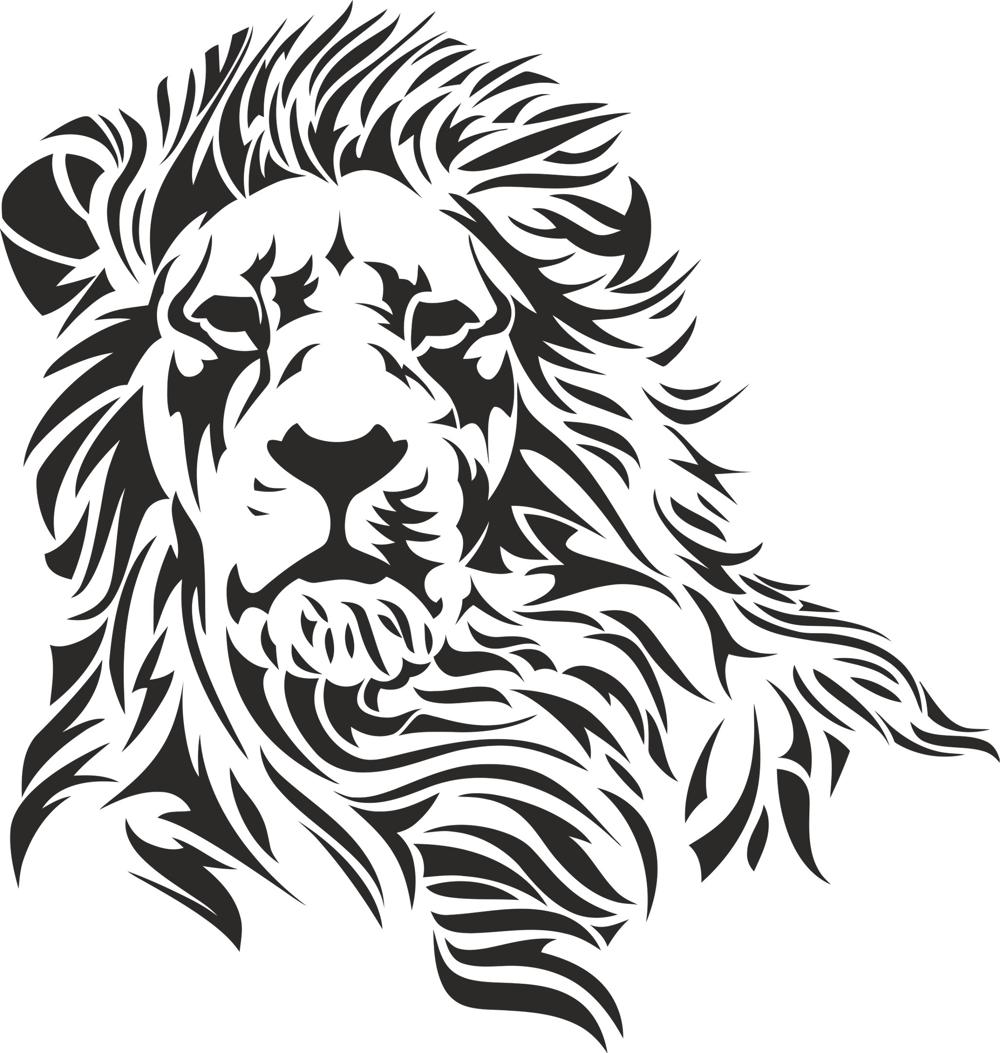 Lion Stencil Free Vector Free Vectors