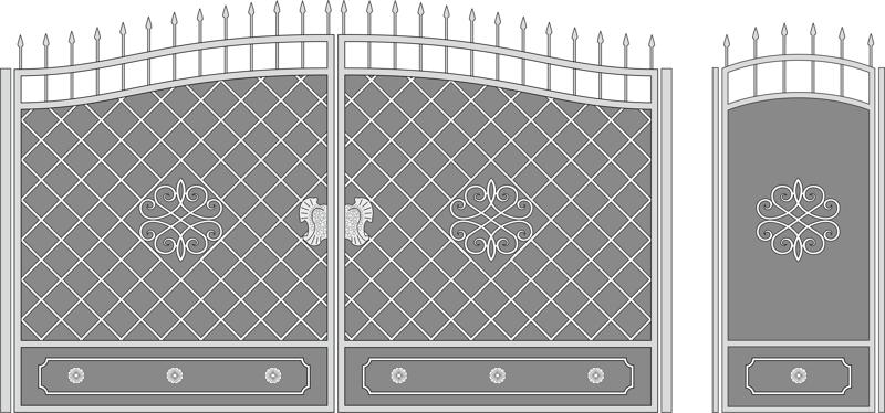 Metal Gate Forged Ornaments Free Vector CDR Free Vectors