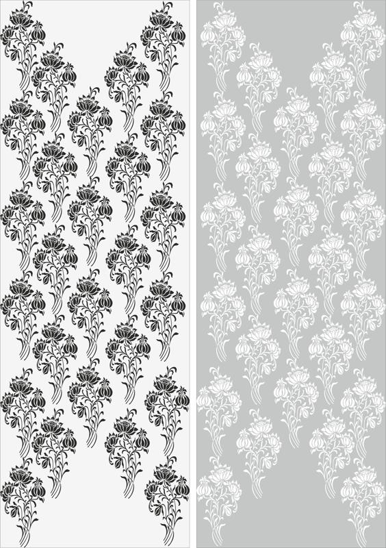 Abstract Flowers Sandblast Pattern Free Vector (.Cdr) Free Vectors