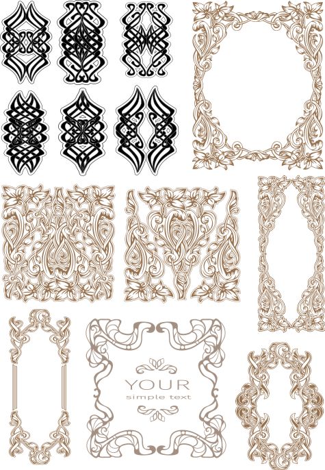 Vintage Baroque Ornament Retro Pattern Free Vector Free Vectors