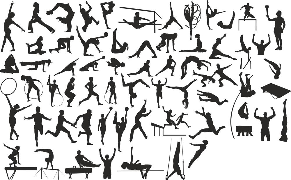 Sports Silhouettes Vector Set Free Vector Free Vectors