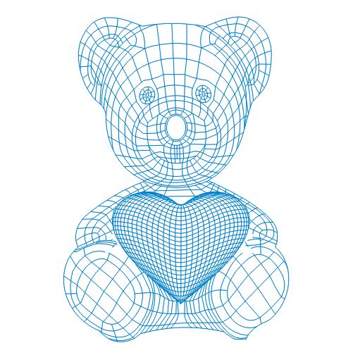 Teddy Bear With Heart 3D Illusion Lamp Vector Free Vectors