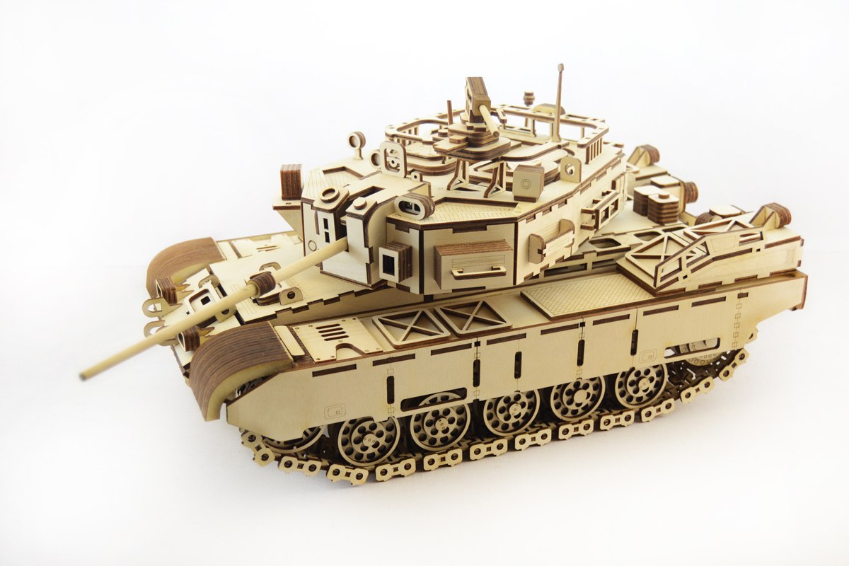 3D Wood Tank Puzzle Kit Engraved Laser Cut Free Vector Free Vectors