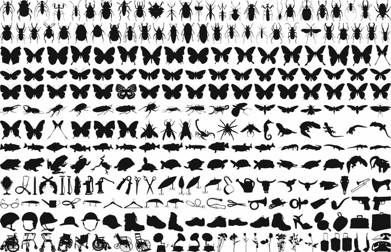 Free Butterfly Silhouette Vector Pack Free Vector CDR Free Vectors