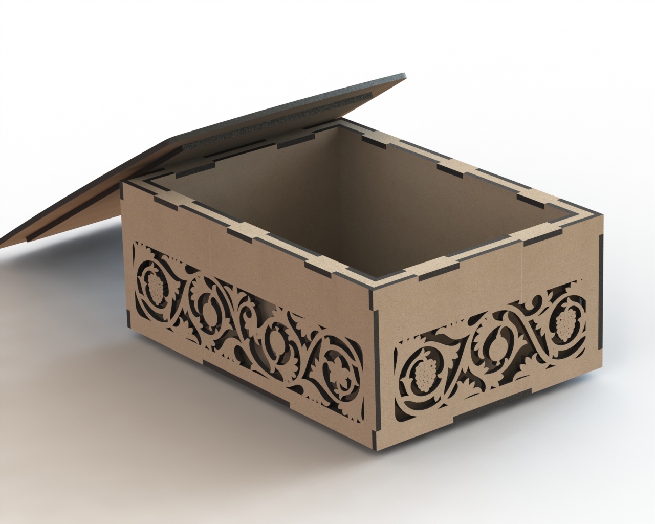 Box Decorated Double Wall Laser Cut Free Vector CDR Free Vectors