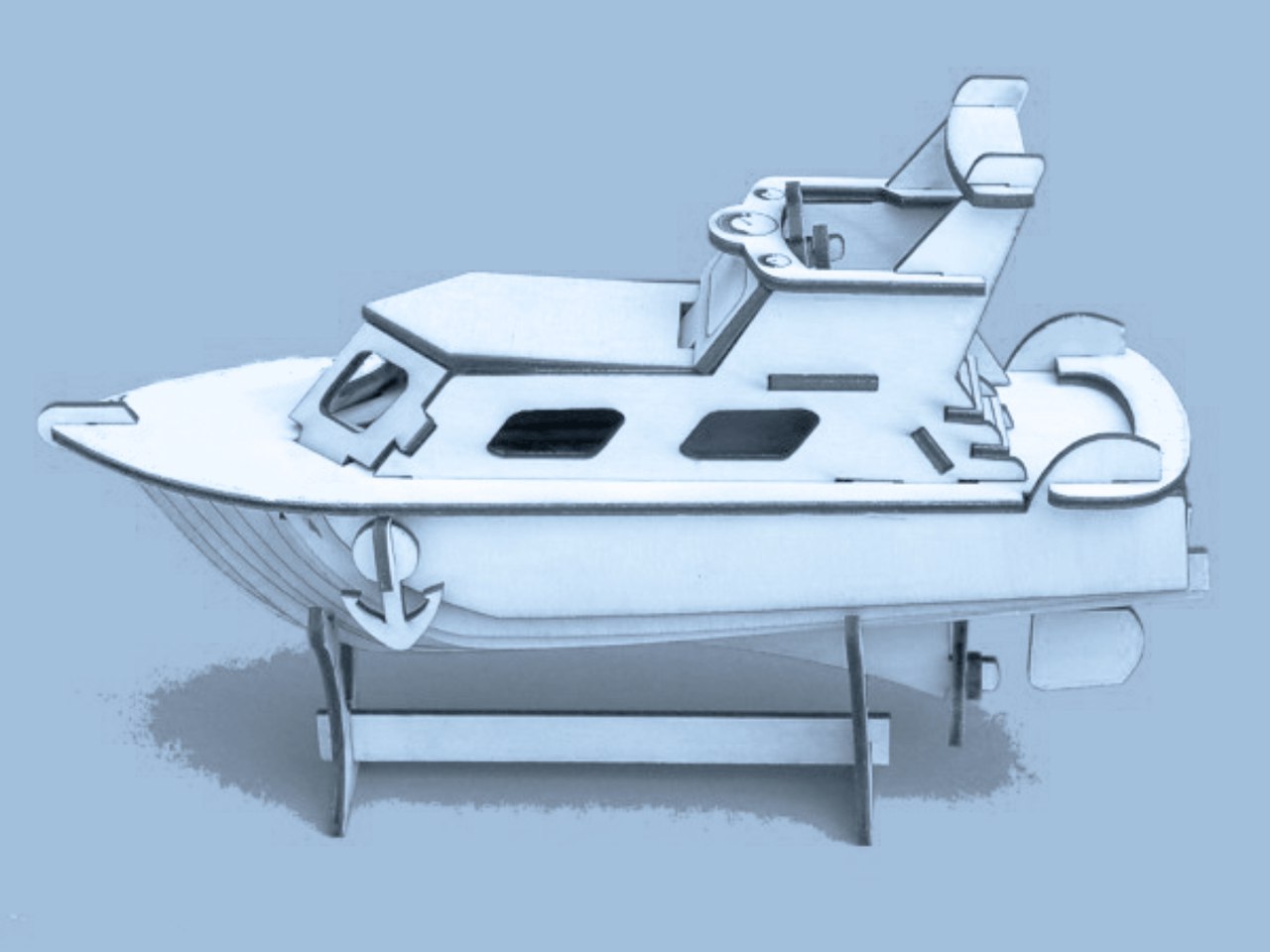 Yacht Laser Cut Puzzle Model Free Vector Free Vectors