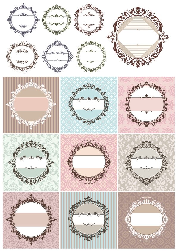 Vintage Border Collection Free Vector Free Vectors