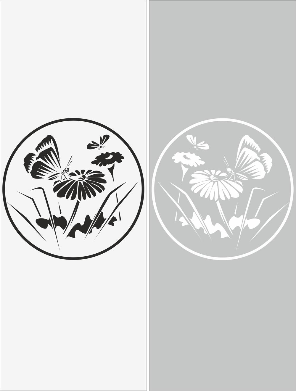Glass Floral Sticker Decal Free Vector Free Vectors