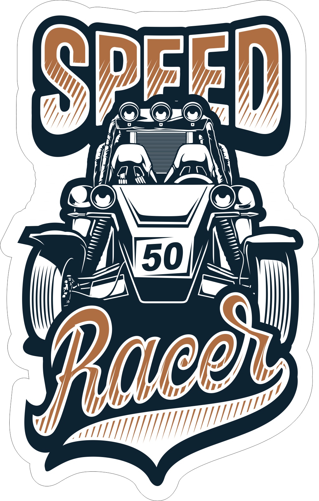 Speed Racer Sticker Free Vector Free Vectors