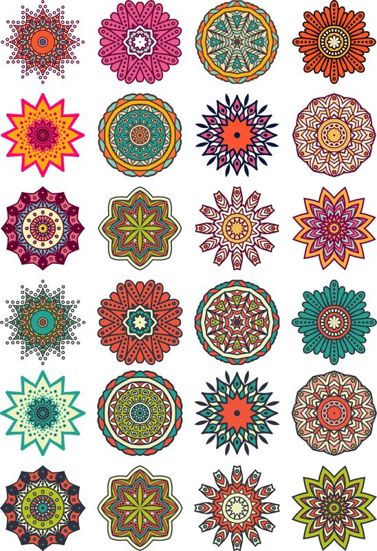 Mandala Flower Motif Free Vector Free Vectors