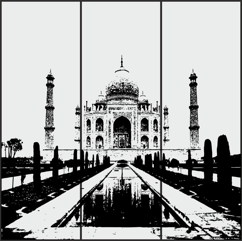 Sandblasting Design Taj Mahal Free Vector Free Vectors