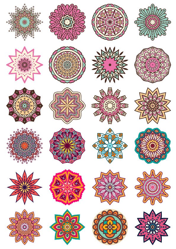 Round Ornaments Free Vector Free Vectors