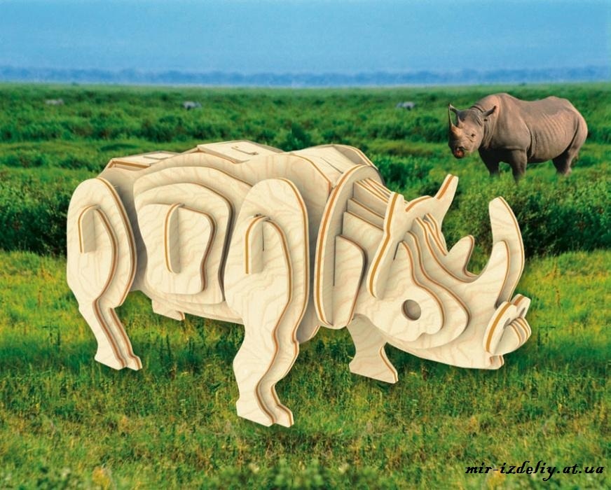 Rhino 3D Puzzle Laser Cut Cnc Plans Free Vector Free Vectors