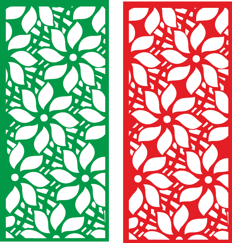 Flower Partition Screen CDR File Free Vectors