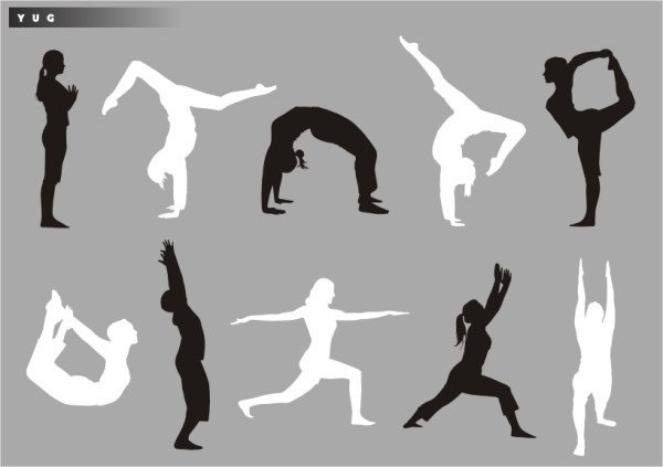 Yoga Silhouette Free Vector Free Vectors