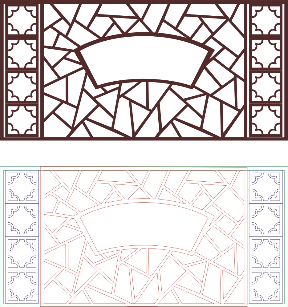 Laser Cut Wall Panel Design D-113 Free CDR Vector File Free Vectors