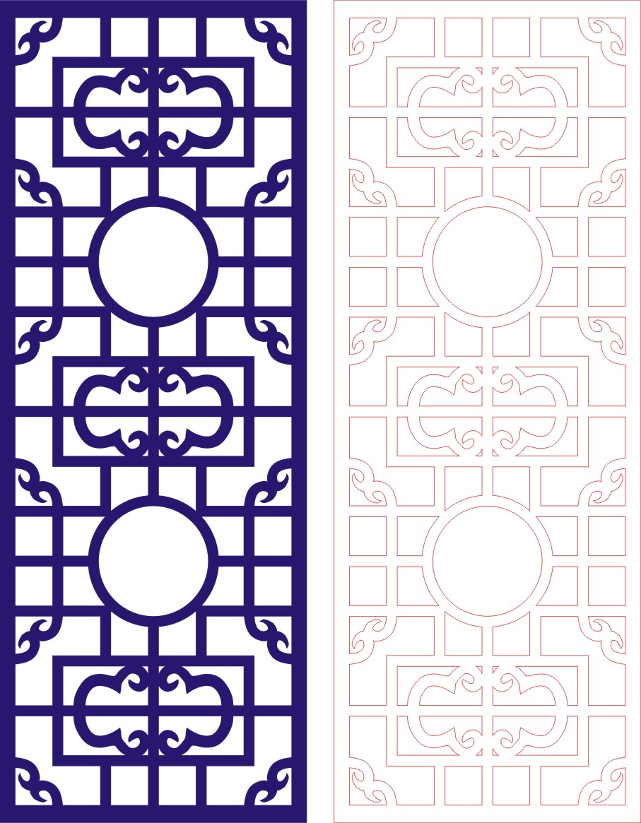 Laser Cut Wall Panel Design D-117 Free CDR Vector File Free Vectors