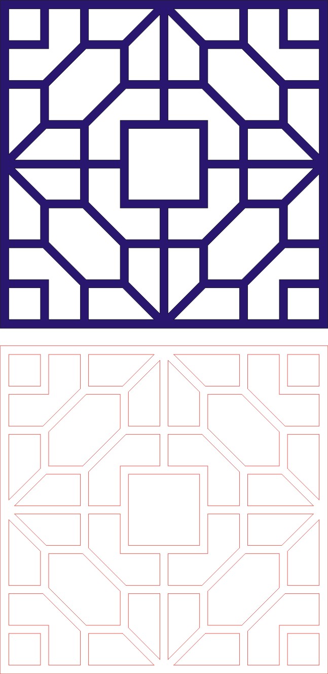 Laser Cut Wall Panel Design D-138 Free CDR Vector File Free Vectors