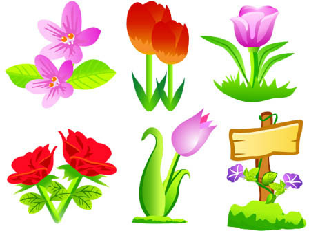 9 Free Vector Flowers Free Vector Free Vectors