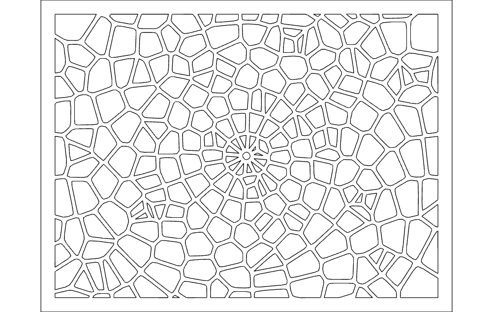 Voronoi Pattern 2 DXF File Free Vectors