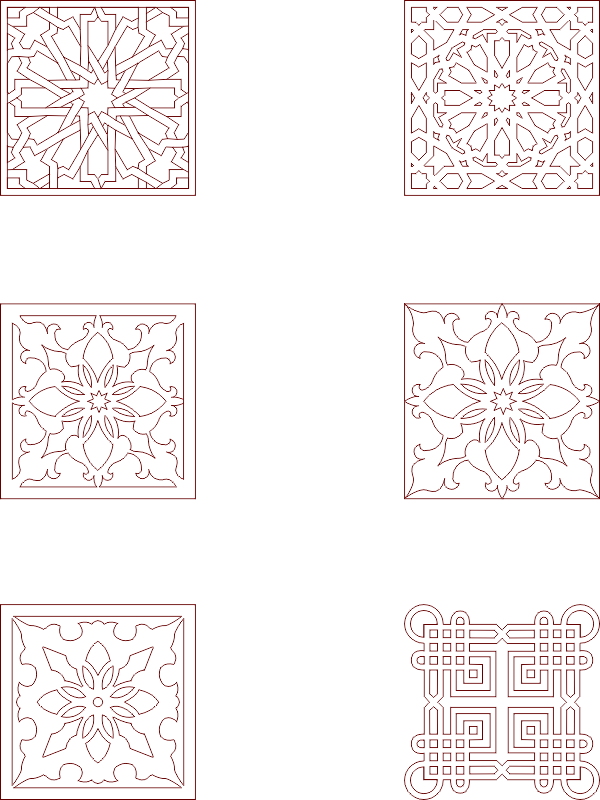 Moroccan Pattern Vector Art DXF File Free Vectors