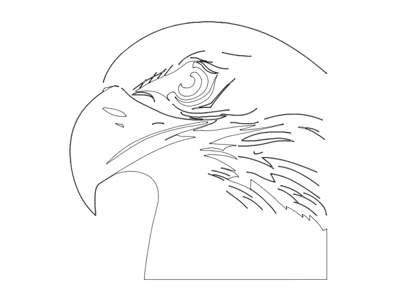 Eagle Head (1) DXF File Free Vectors