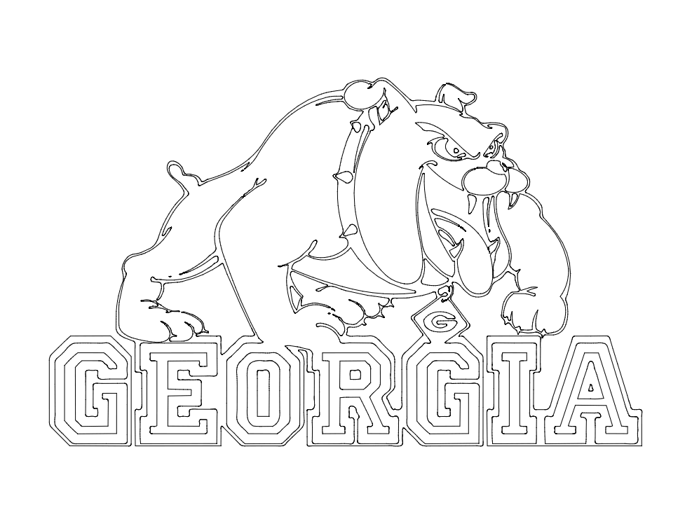 Georgia Bulldogs Logo DXF File Free Vectors