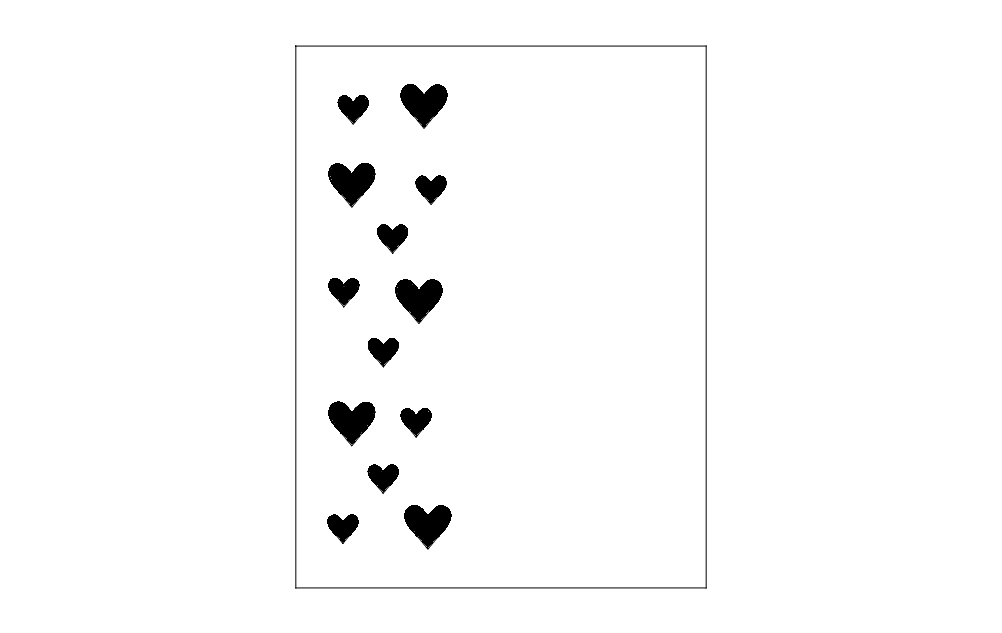 Heart Card Front DXF File Free Vectors