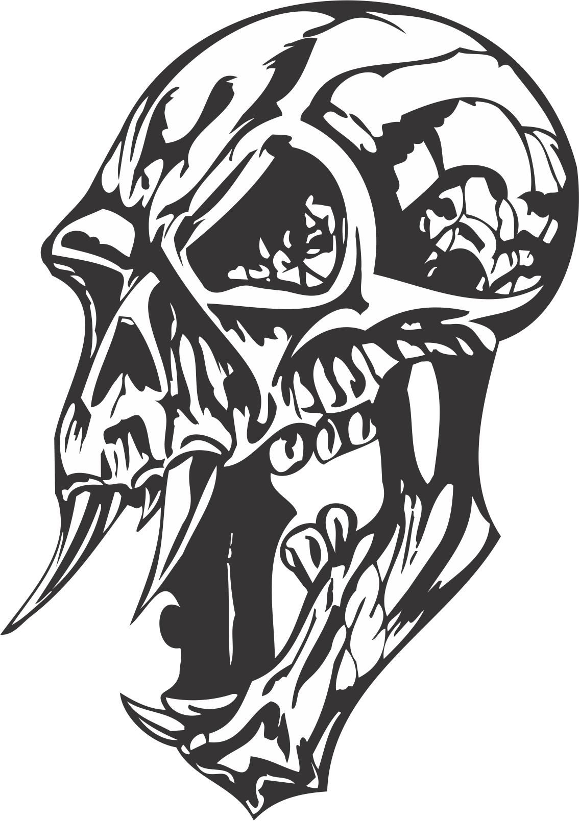 Skulls Cut File DXF File Free Vectors