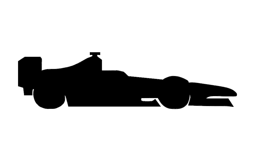 Formula 1 Car Silhouette DXF File Free Vectors