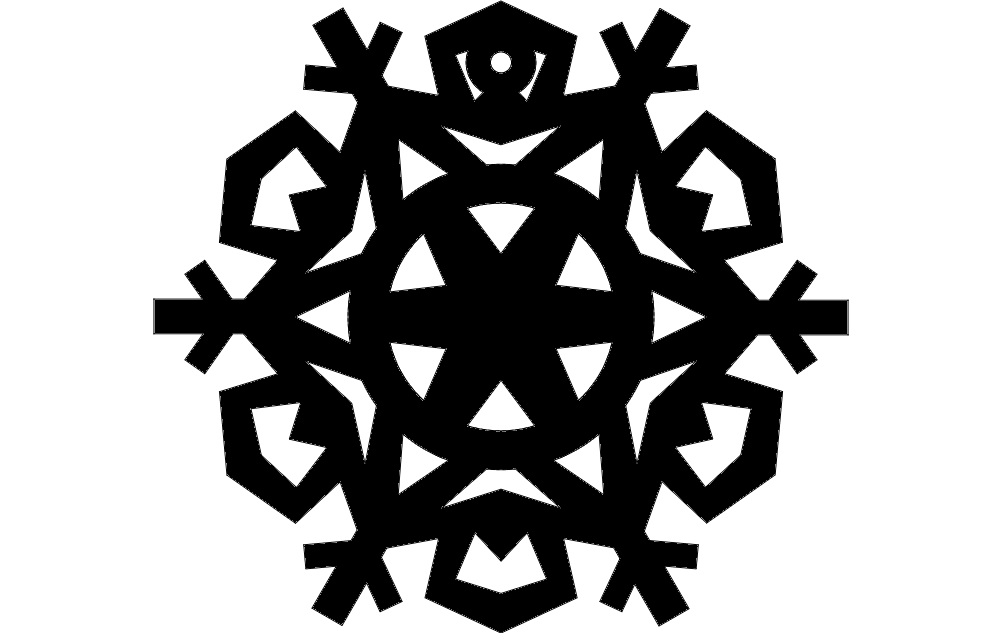 Design Snowflake 8 DXF File Free Vectors